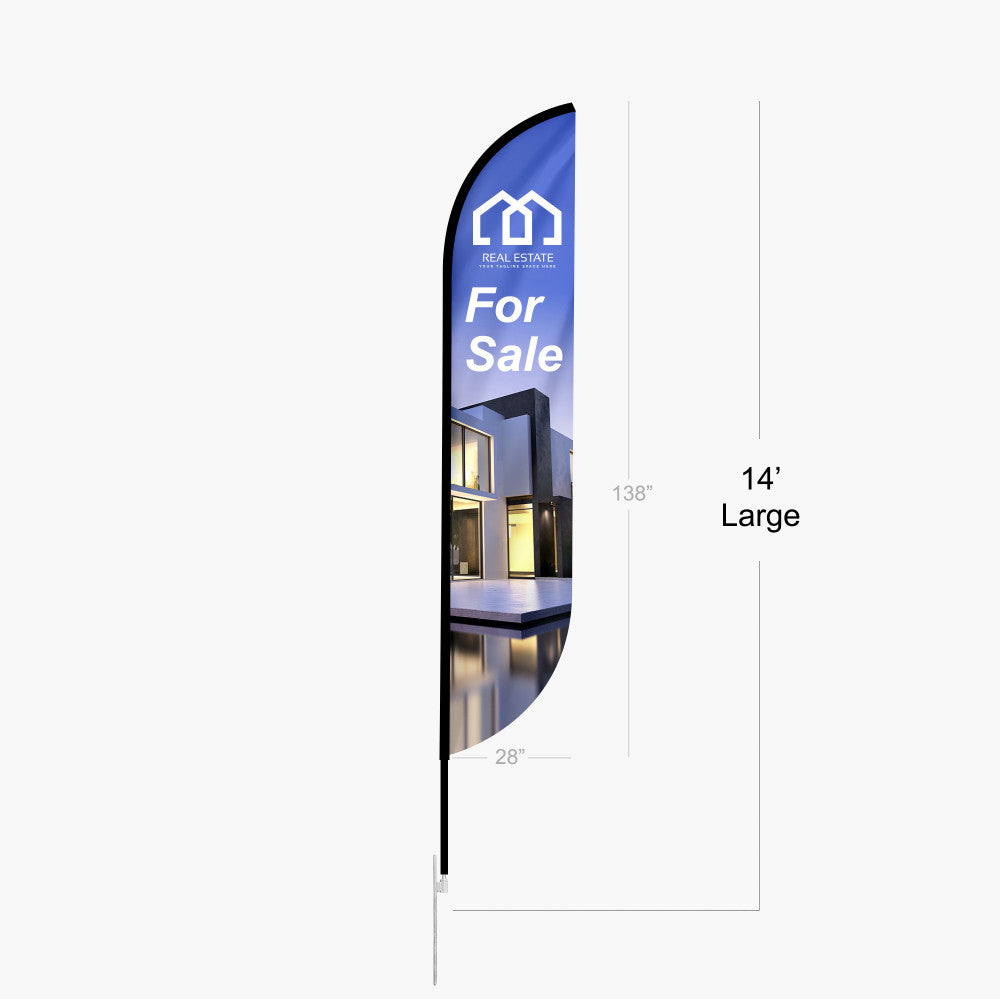 Custom Feather Convex Flag – 2-Sided Print | PrintzOnDeck