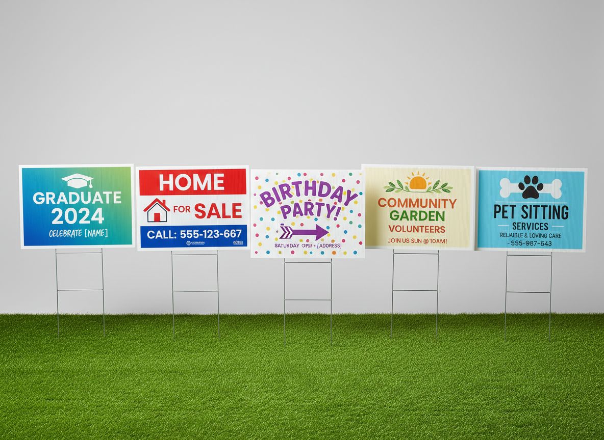 Custom Yard Signs 10-Pack | PrintzOnDeck