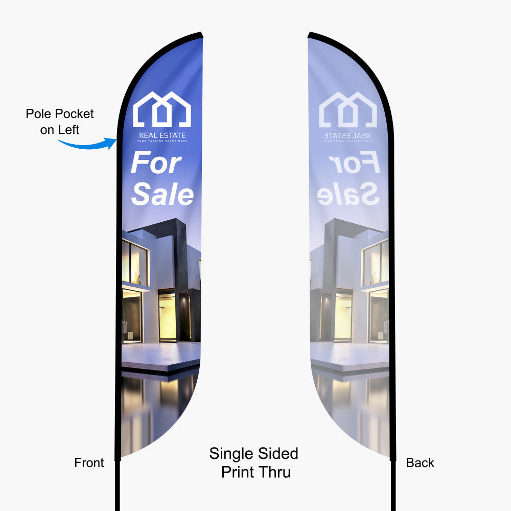 Custom Feather Convex Flag – 2-Sided Print | PrintzOnDeck