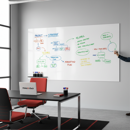 Dry Erase Adhesive Vinyl | Writable Custom Wall Graphics | PrintzOnDeck