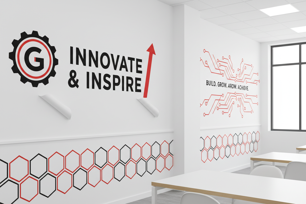 Adhesive Wall Fabric | Removable Interior Wall Graphics | PrintzOnDeck